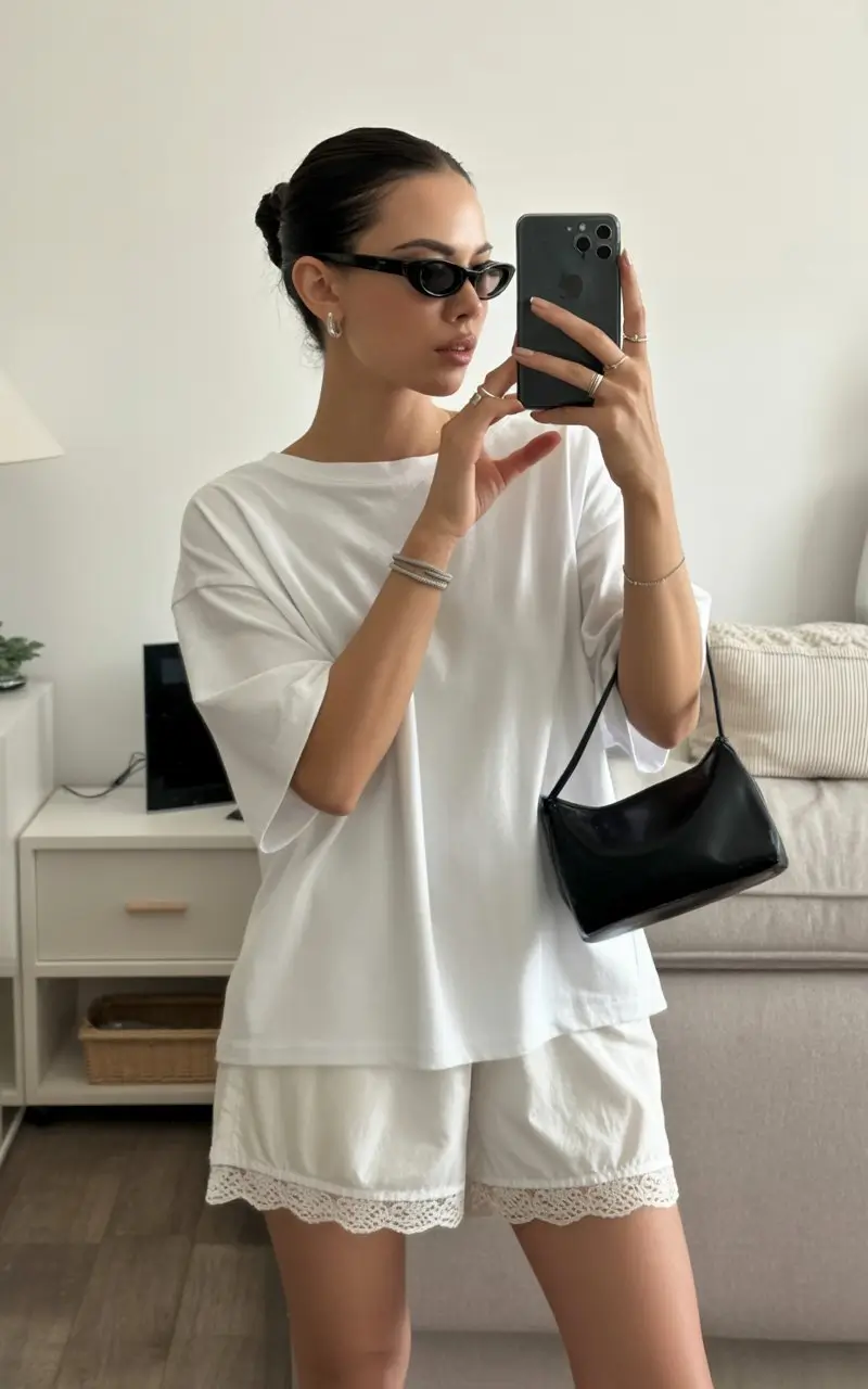 chic summer fashion outfits 2026 Monochrome lounge set with elevated minimal feel