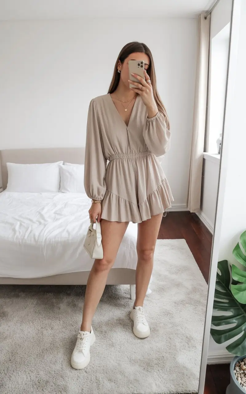 cute summer outfits for teens 2026 light neutral mini dress soft minimal summer style