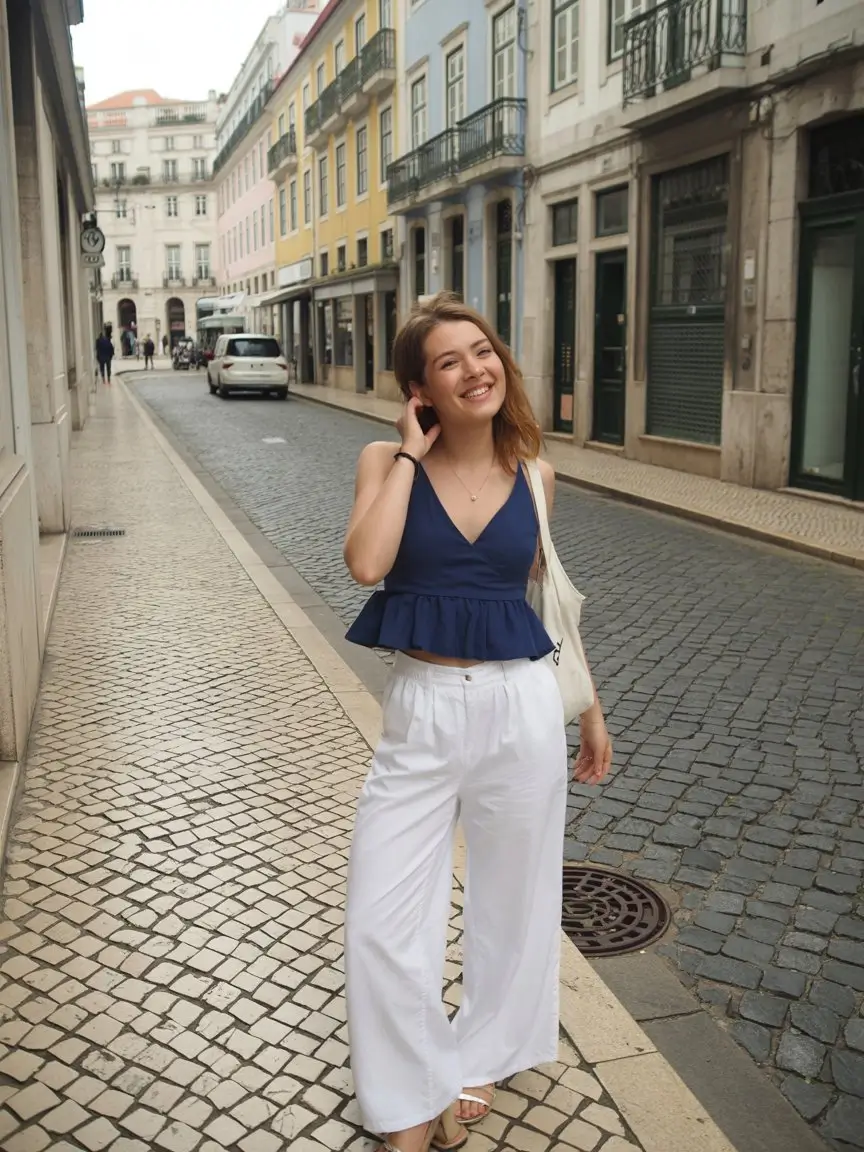 cute summer outfits for teens 2026 soft blue and white preppy summer combination