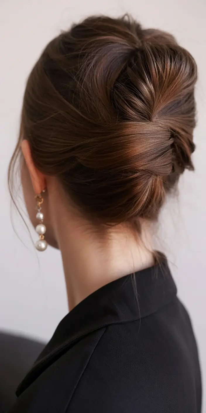 graduation hairstyles ideas 2026 Soft twisted graduation bun with polished volume