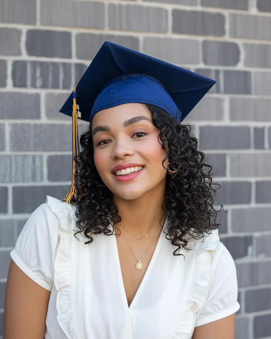 graduation hairstyles with cap ideas 2026 Natural Curly Graduation Hair for Black Students