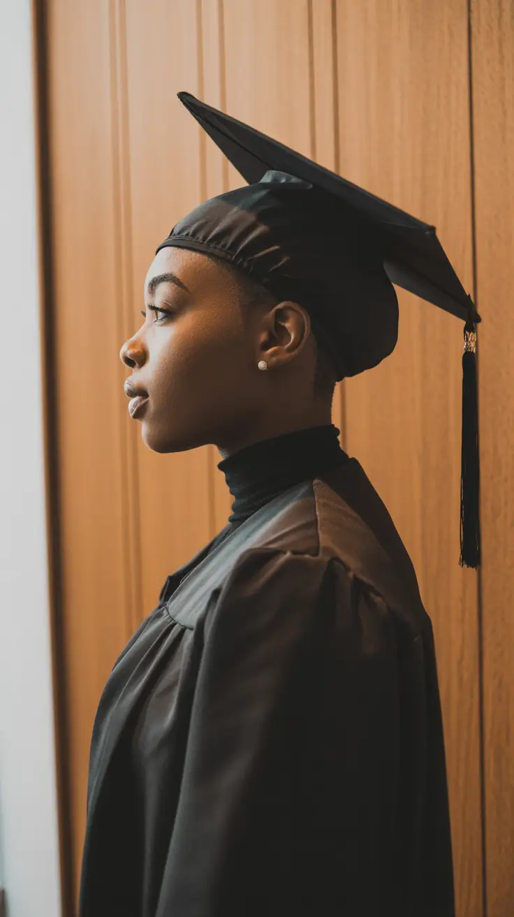 graduation hairstyles with cap ideas 2026 Minimalist Short Graduation Hairstyle