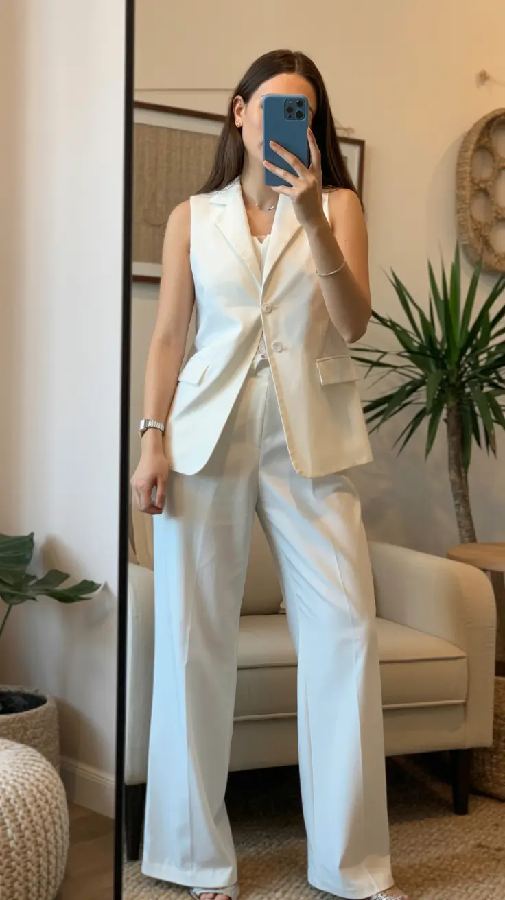 graduation look ideas 2026 Minimal White Tailored Look That Feels Effortlessly Chic