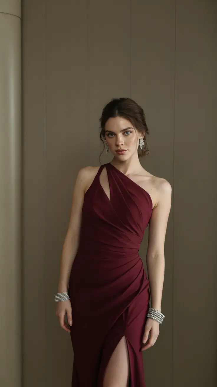 graduation look ideas 2026 Burgundy Evening Elegance That Feels Made for Graduation Celebrations