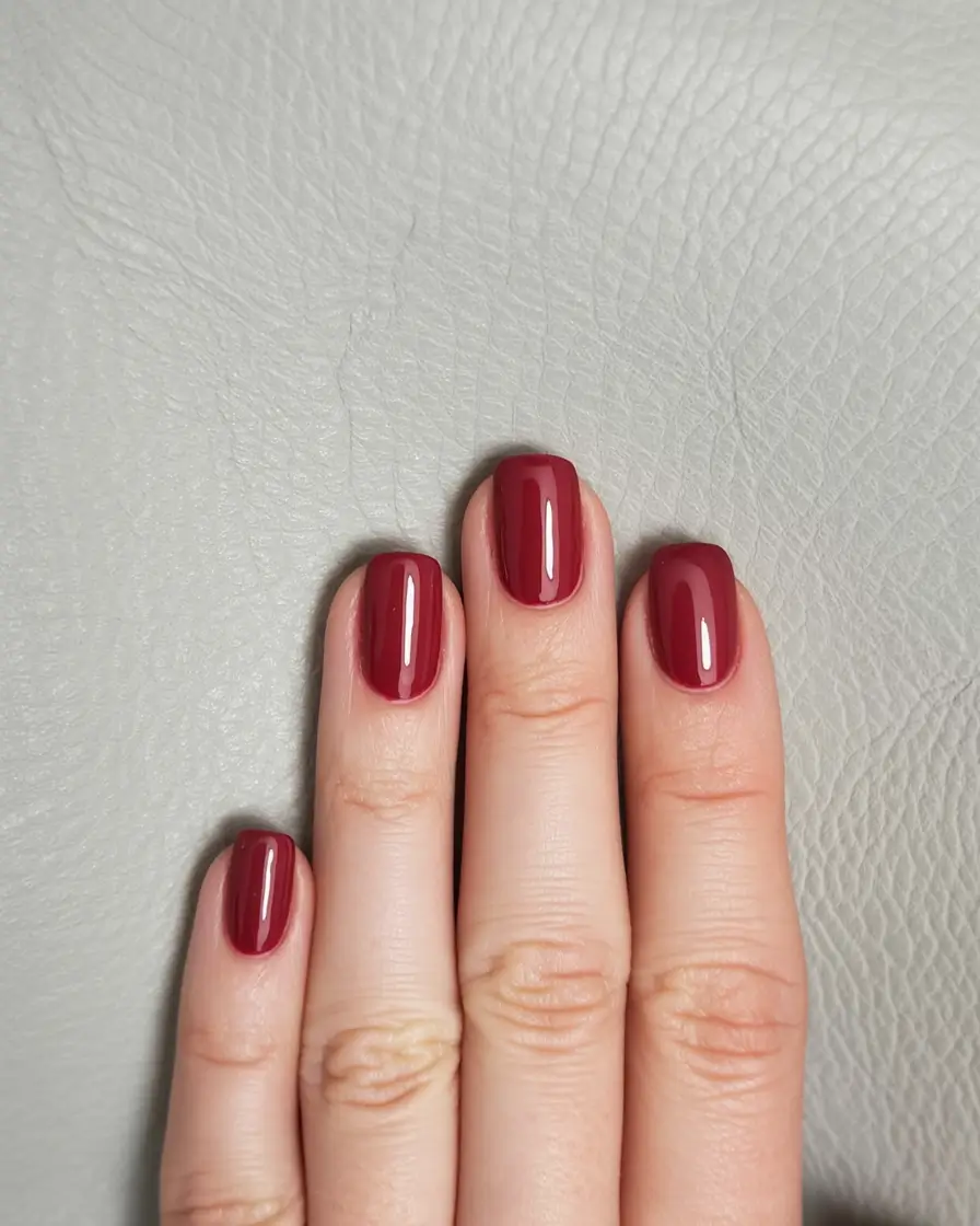 graduation nail color ideas 2026 Classic solid red graduation manicure