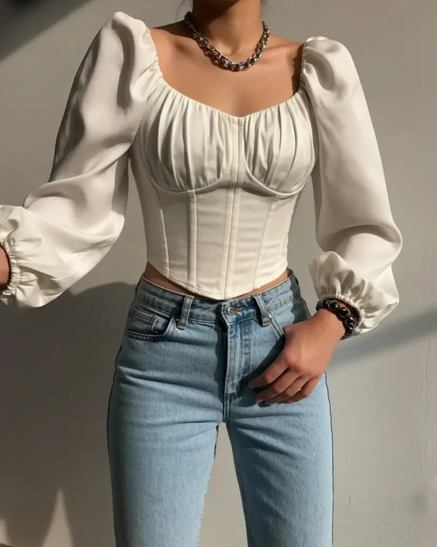 graduation outfit ideas for guest ideas 2026 corset blouse jeans outfit