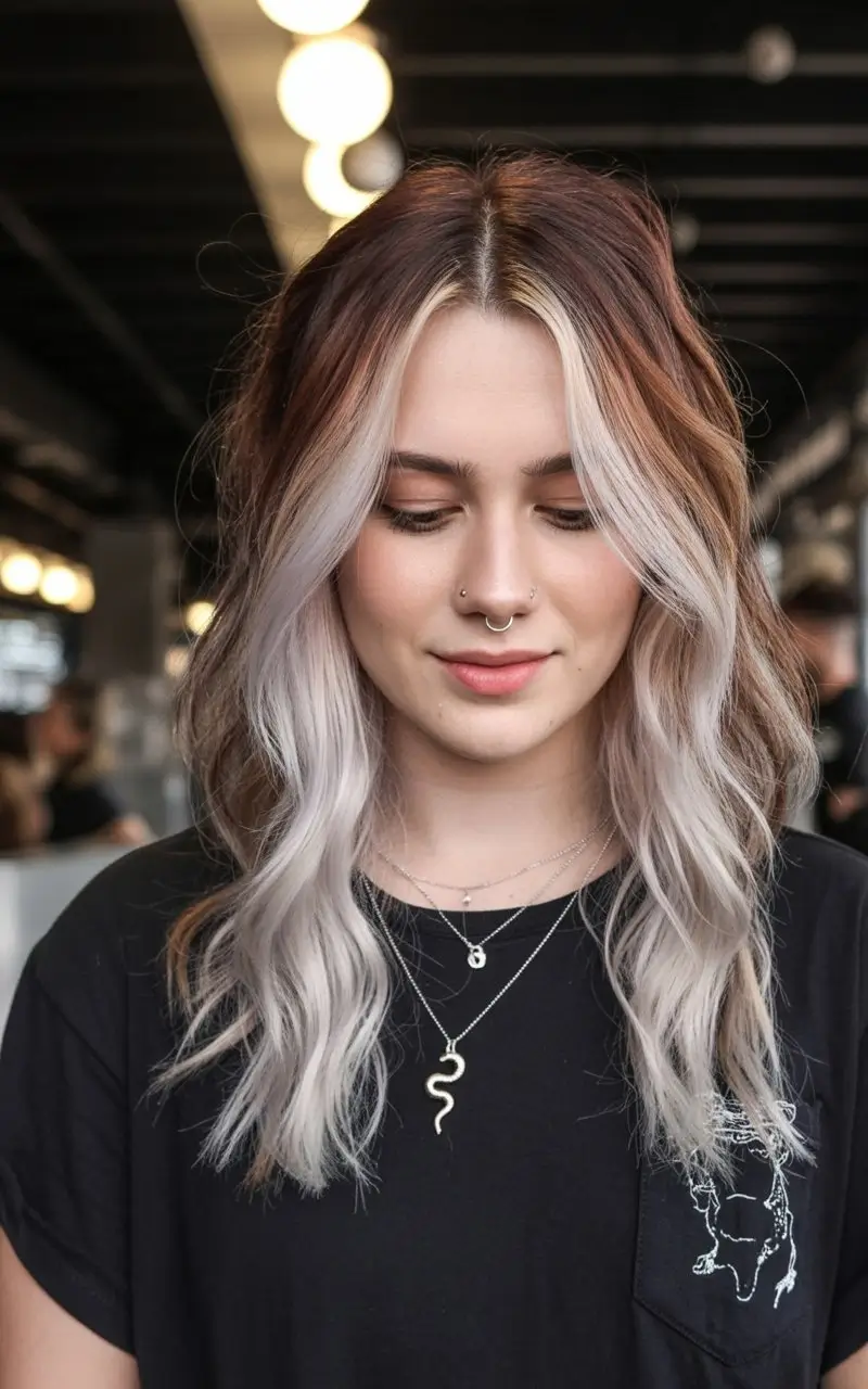 May Hair Color Ideas 2026 High Contrast Blonde Money Pieces With Soft Waves