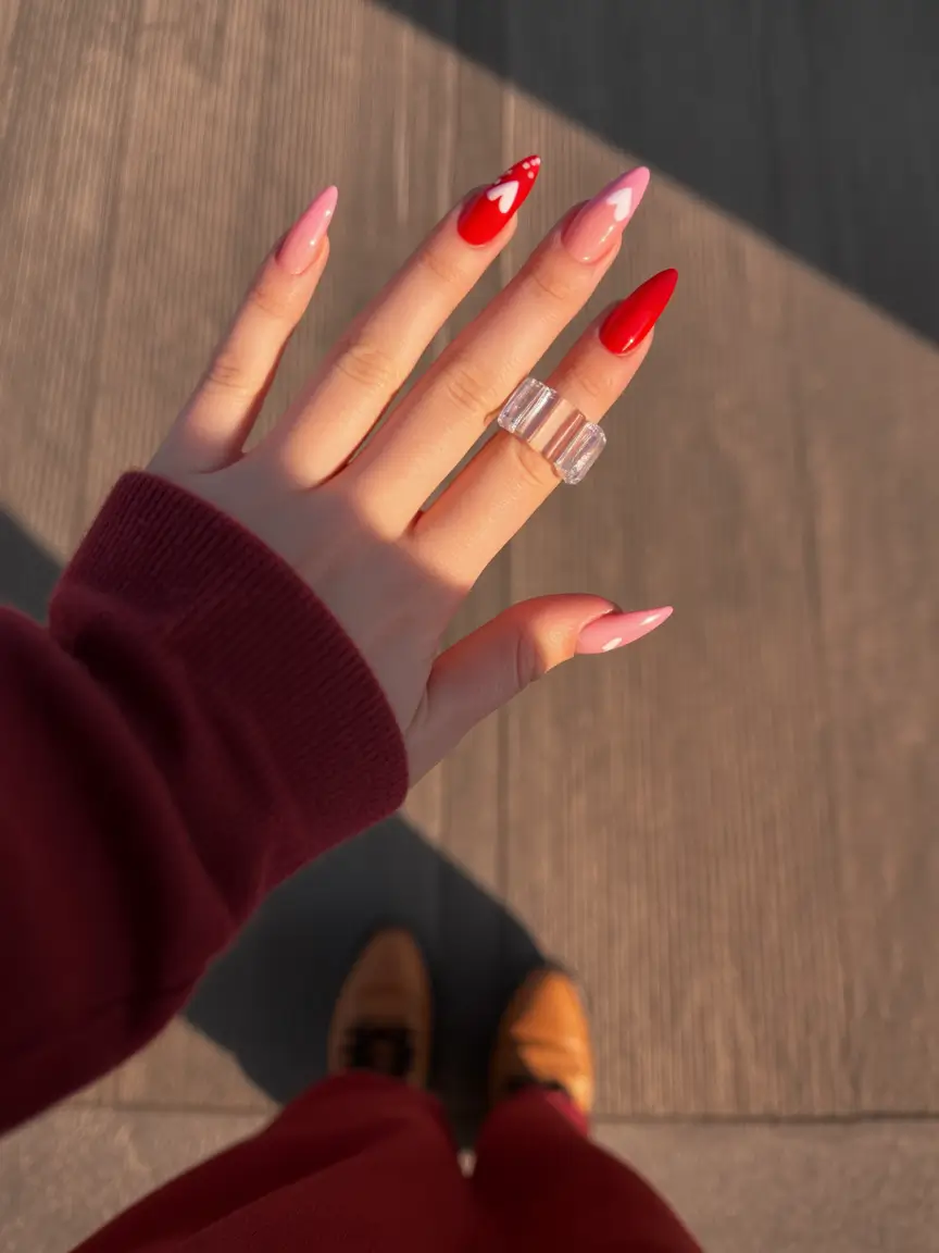 must-try spring long nails 2026 looks Cherry Glaze Almond Drama