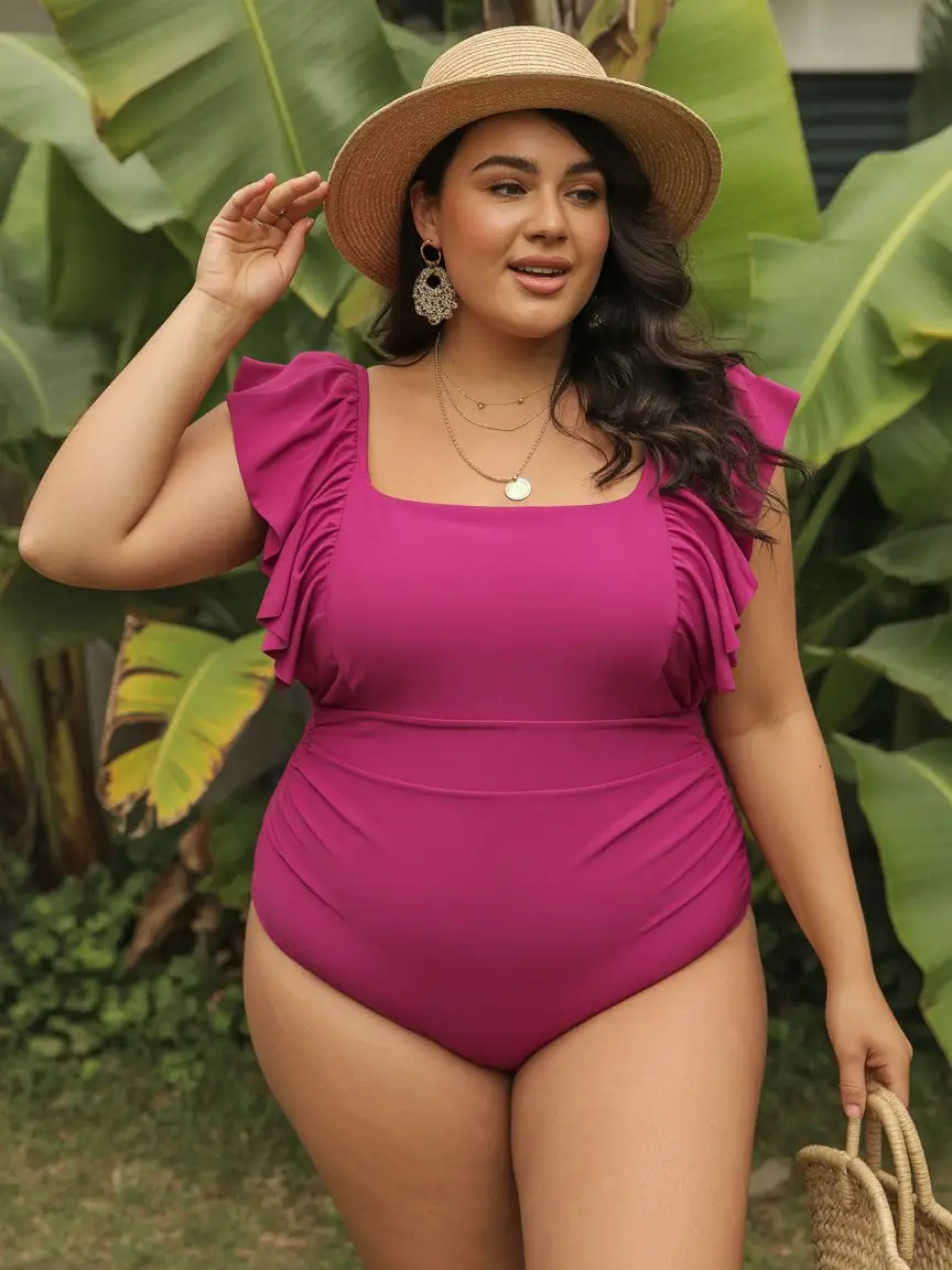 plus size swimsuit Summer 2026 bold color one piece that feels like a statement