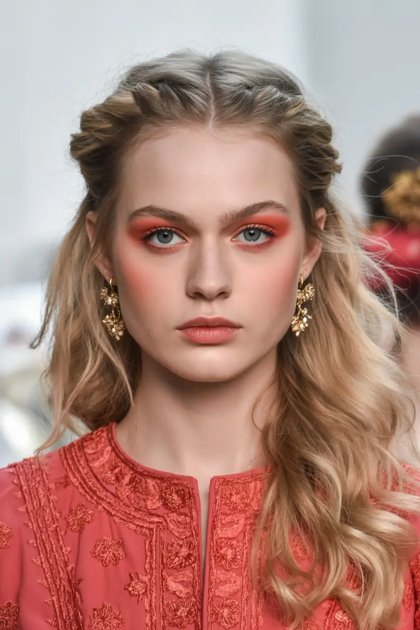 spring to summer season hairstyles ideas 2026 Soft Twisted Half Up Waves