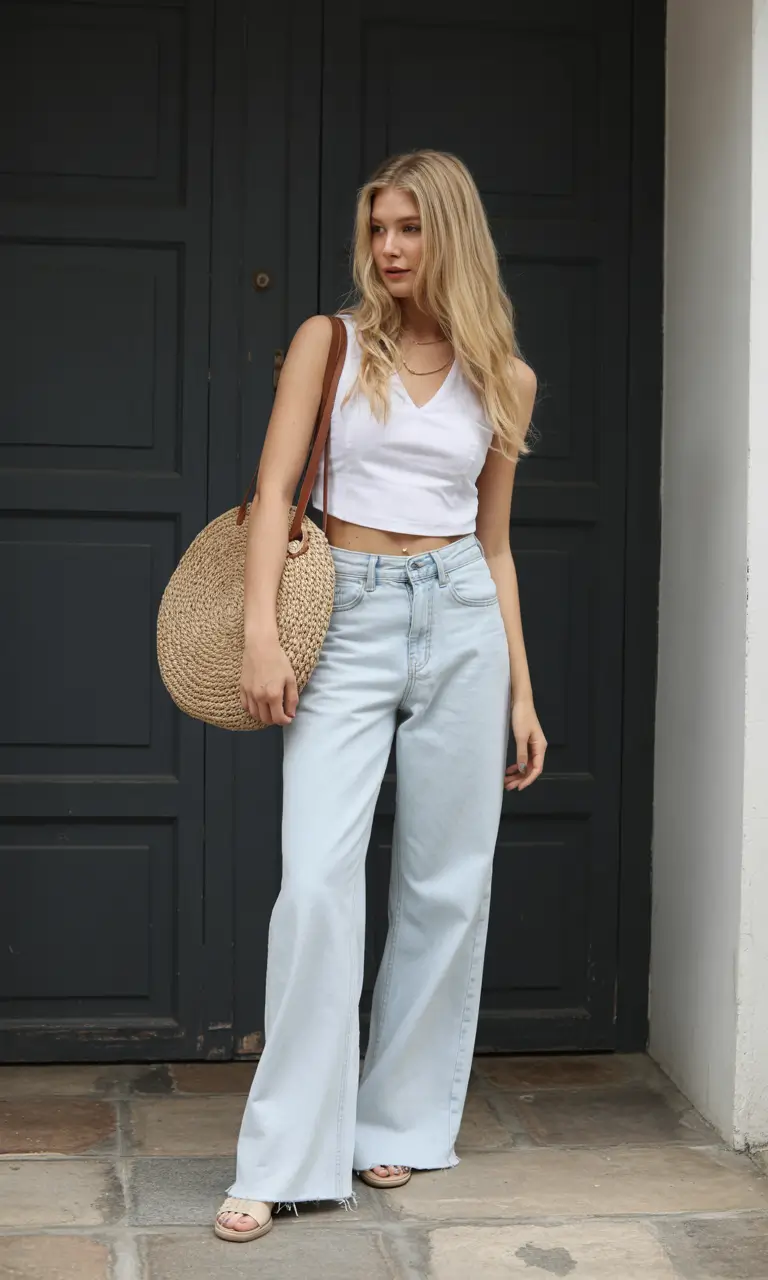 summer capsule wardrobe for women 2026 Relaxed Denim Silhouettes with a Polished Touch