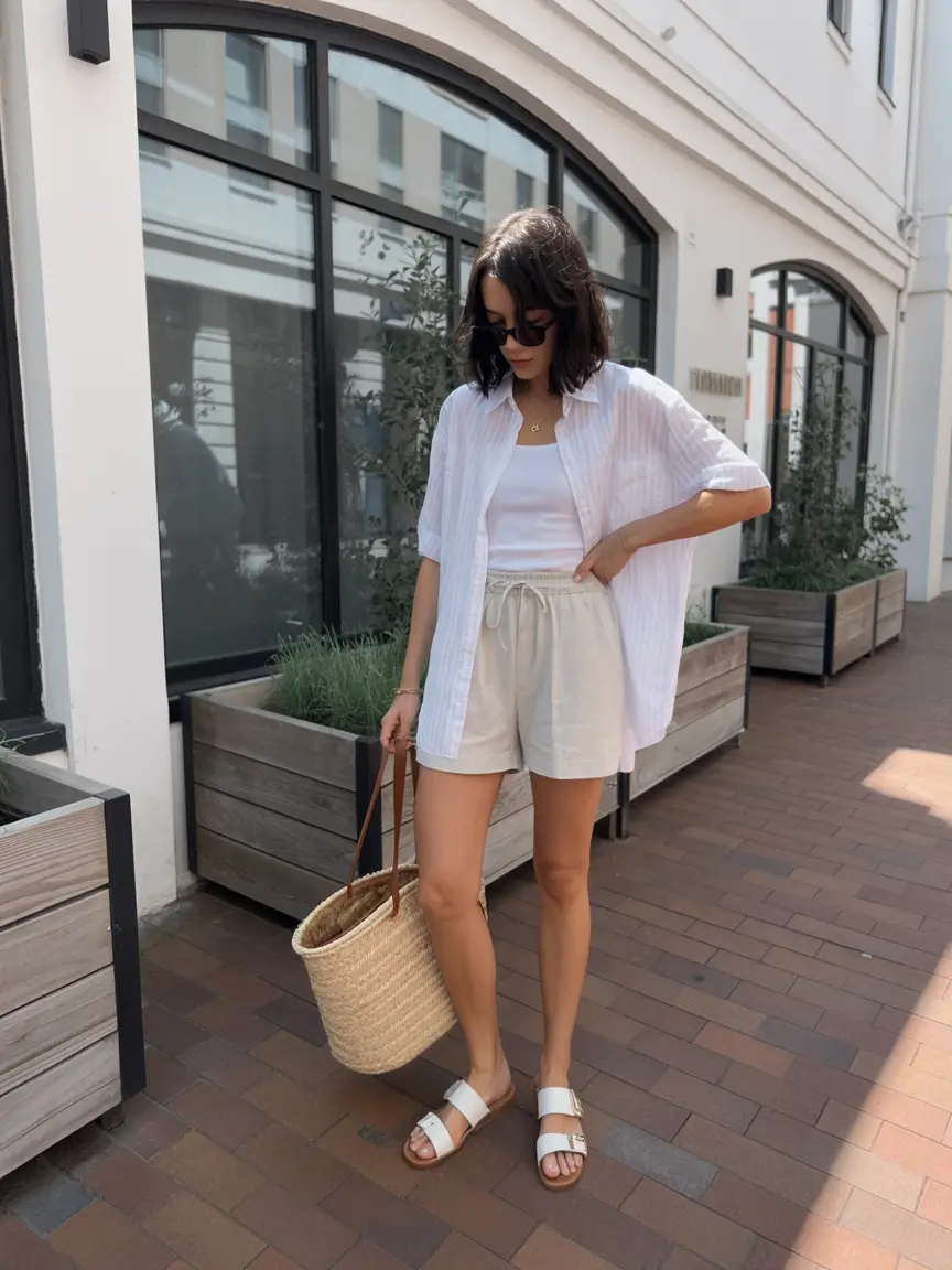 summer capsule wardrobe for women 2026 Minimal Linen Layers for Easy Summer Movement