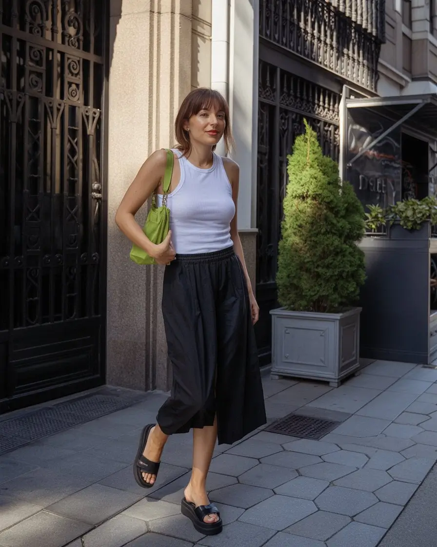 summer flip-flops for women 2026 Sporty black platforms and effortless city movement