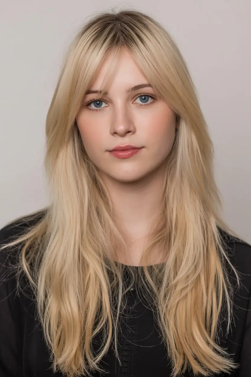 summer hair color for blondes 2026 sun kissed Long layered blonde with airy face framing lightness