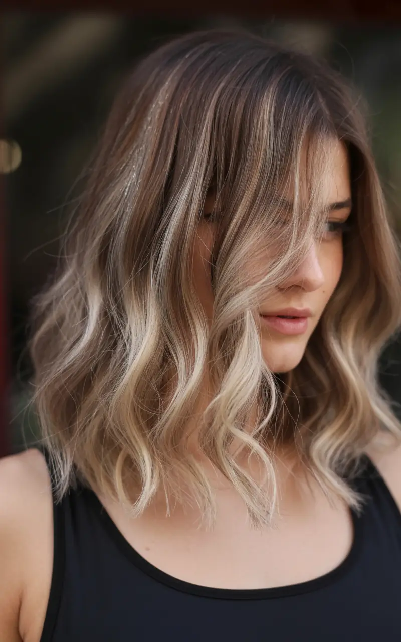 Summer hair color ideas 2026 Soft beige blonde waves with natural depth