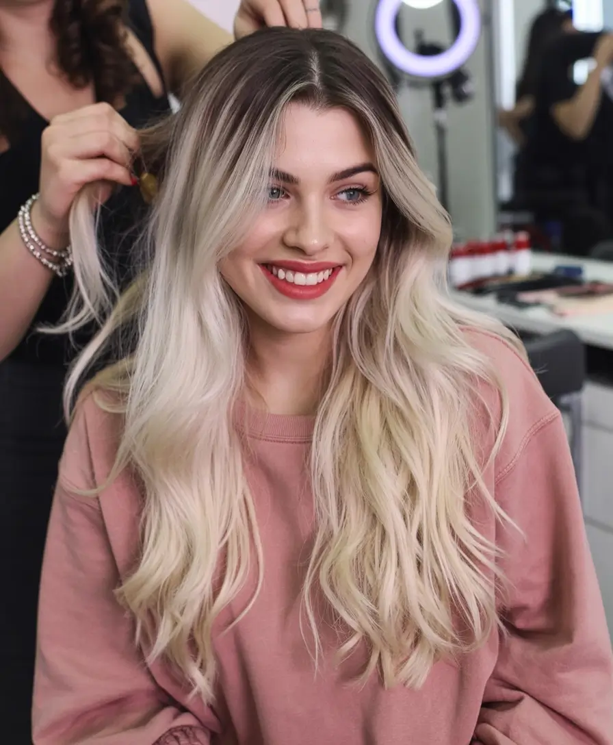 Summer hair color ideas 2026 Bright platinum blonde glow that defines summer 2026