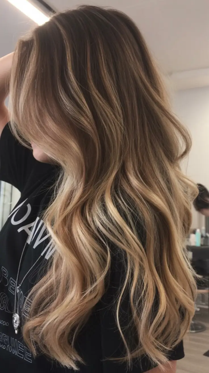Summer hair color ideas 2026 Warm honey balayage waves for effortless summer glow