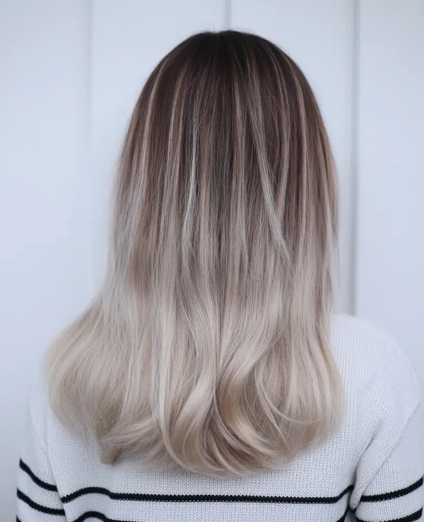 summer hair color ideas 2026 for dark hair seamless blonde gradient that brightens without harsh lines