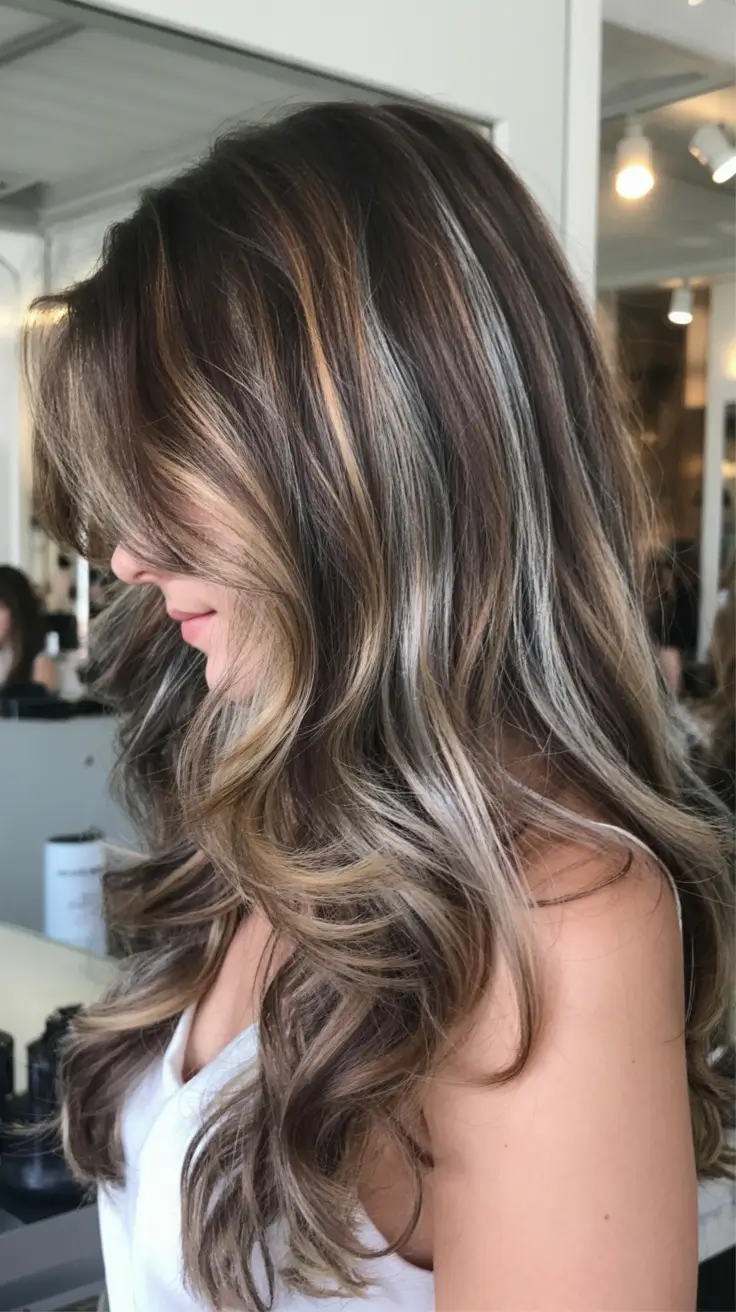 summer hair color ideas 2026 for dark hair dimensional brunette with soft highlights and lived in texture