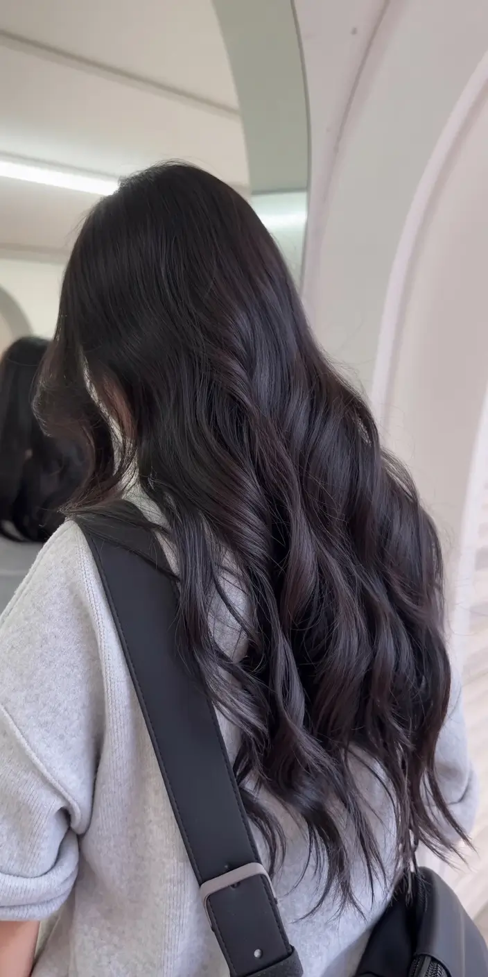 summer hair color ideas 2026 for dark hair deep glossy brunette that proves simplicity can be powerful