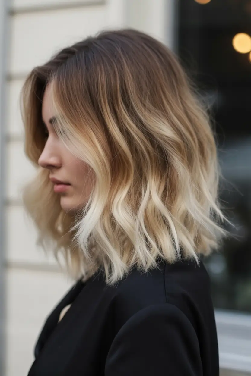 Summer haircuts ideas 2026 Soft blonde shoulder length waves