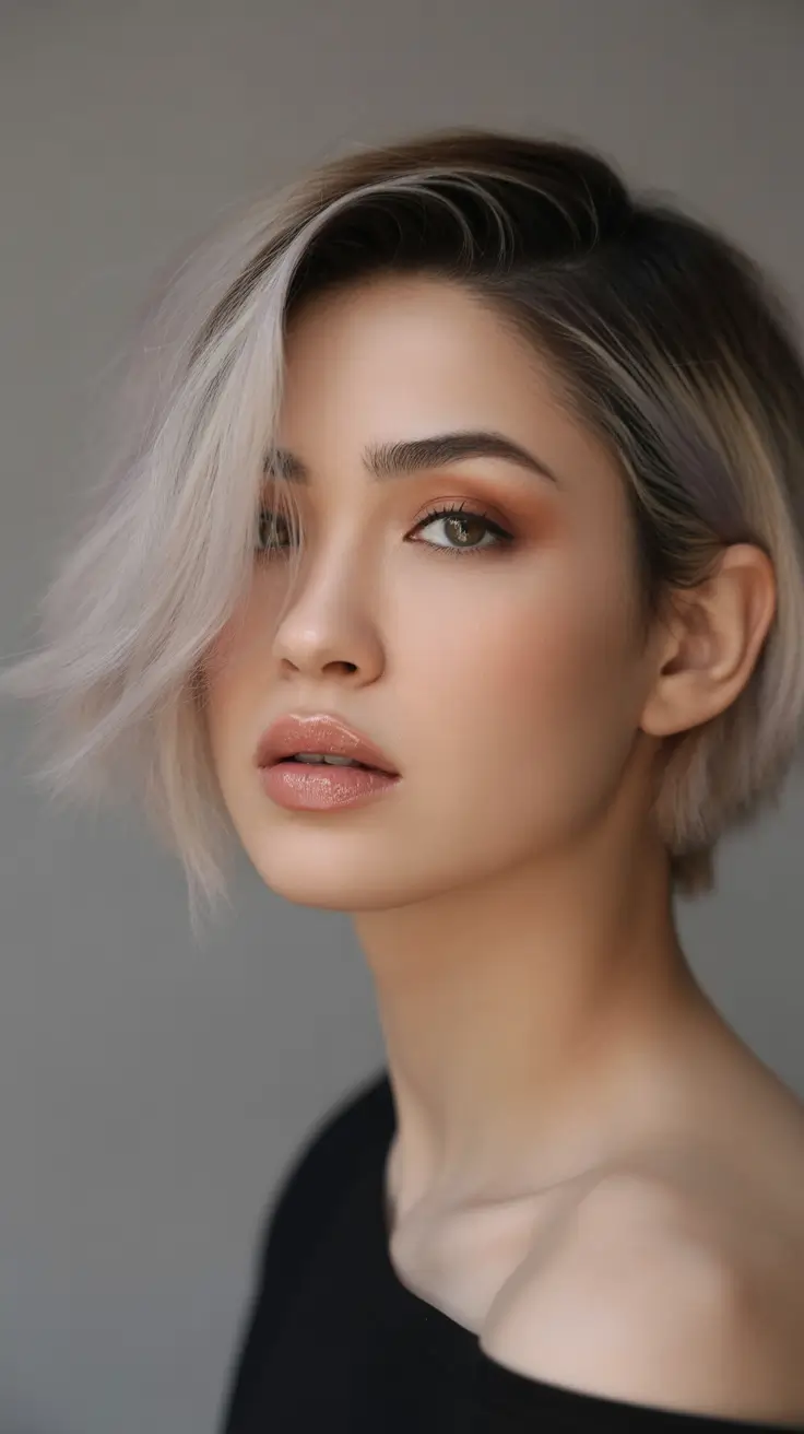 Summer haircuts ideas 2026 Platinum short bob hairstyle
