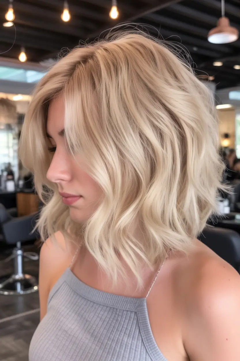 Summer haircuts ideas 2026 beach blonde layered bob haircut