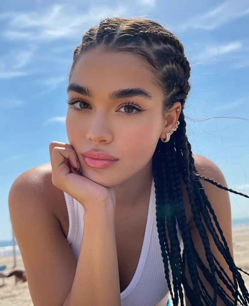 summer hairstyles for swimming 2026 cornrow braids sleek look