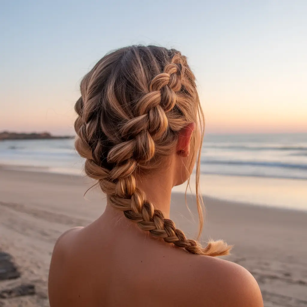 summer hairstyles for swimming 2026 side braid beach style