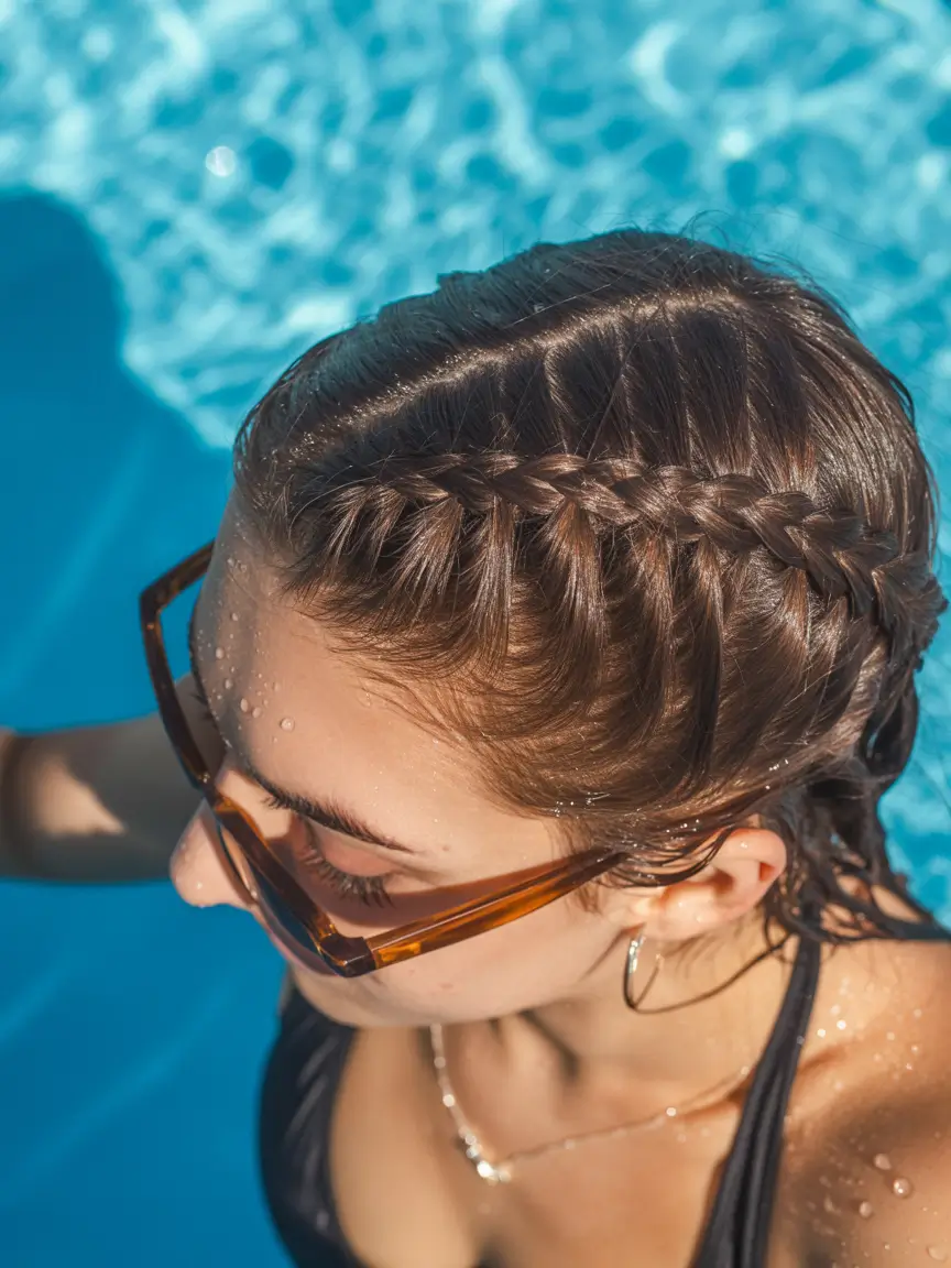 summer hairstyles for swimming 2026 intricate braided rows