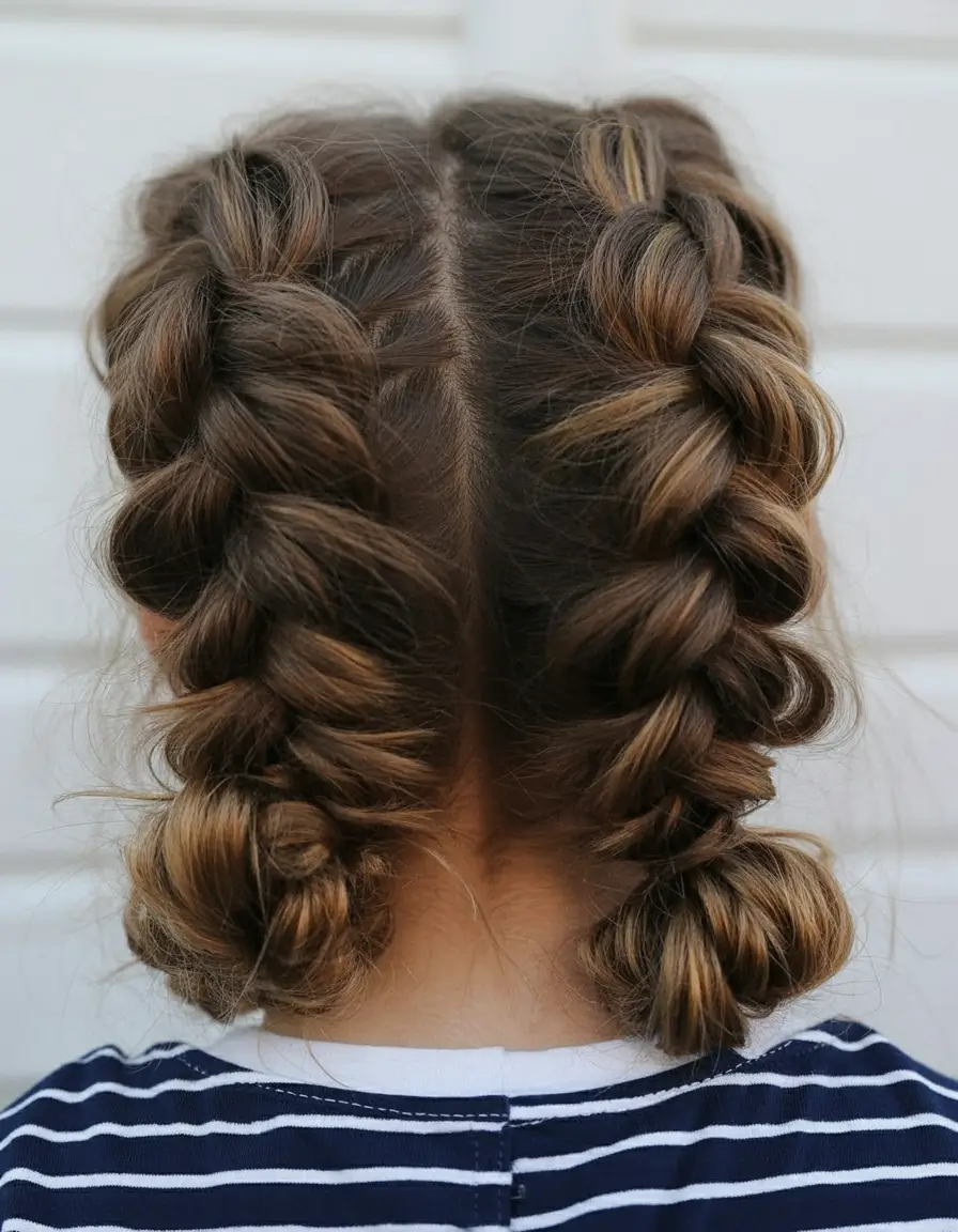 summer hairstyles for swimming 2026 chunky bubble braids playful look