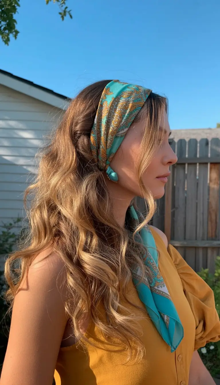 summer heads 2026 Soft boho wrap with sunlit tones