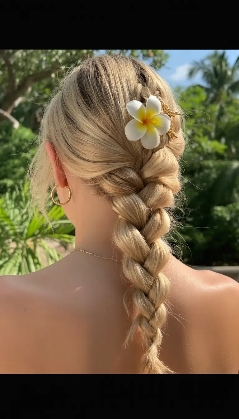 summer heads 2026 Tropical braid with soft floral accent