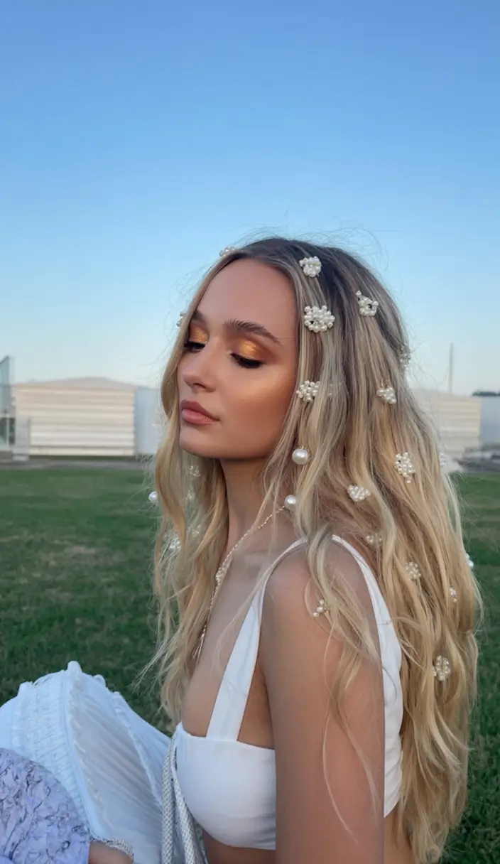 summer heads 2026 Pearl details with soft romantic summer glow