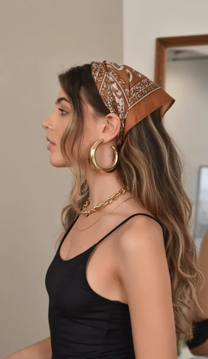 summer heads 2026 Neutral headscarf with polished everyday elegance