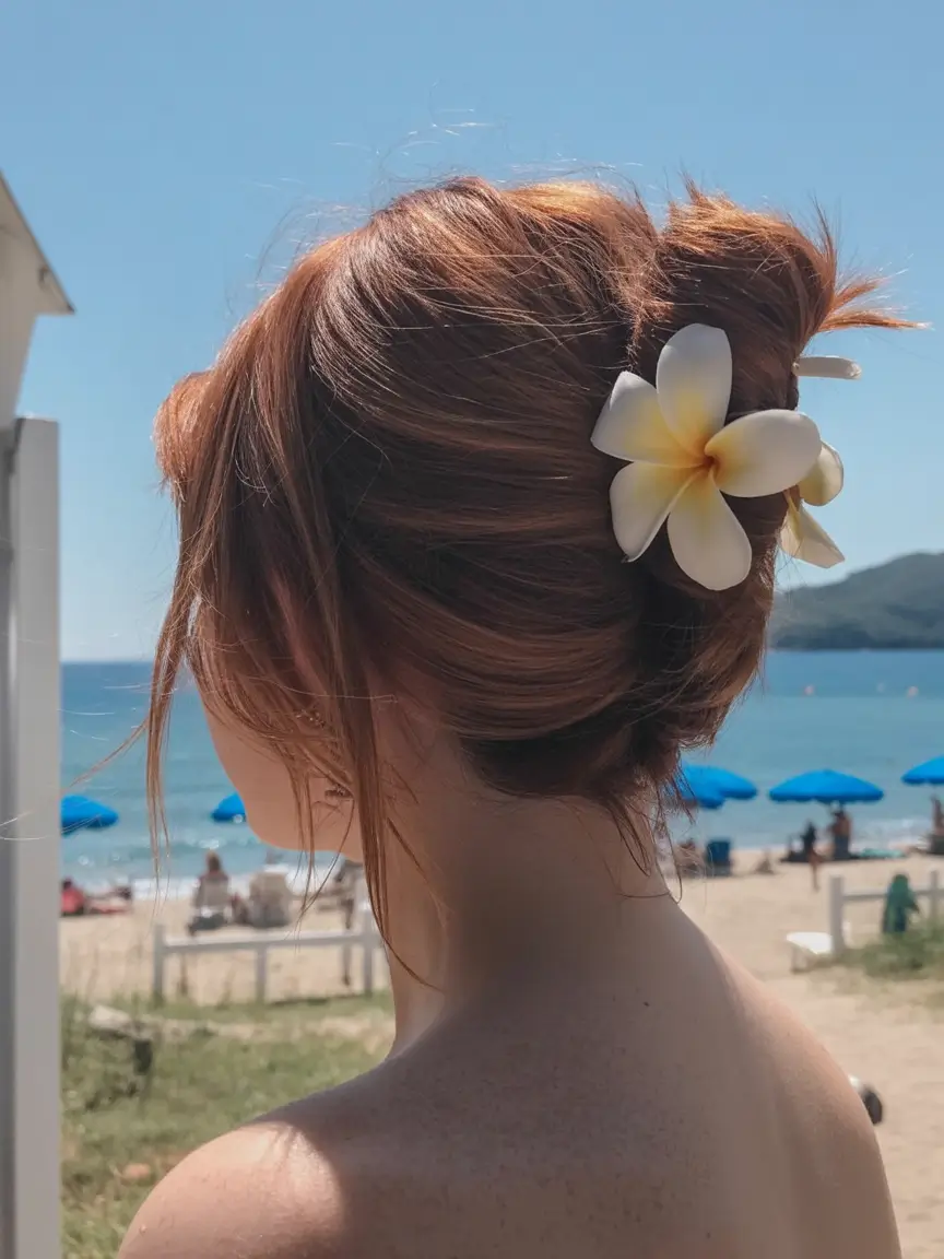 summer heads 2026 Coastal updo with soft natural movement