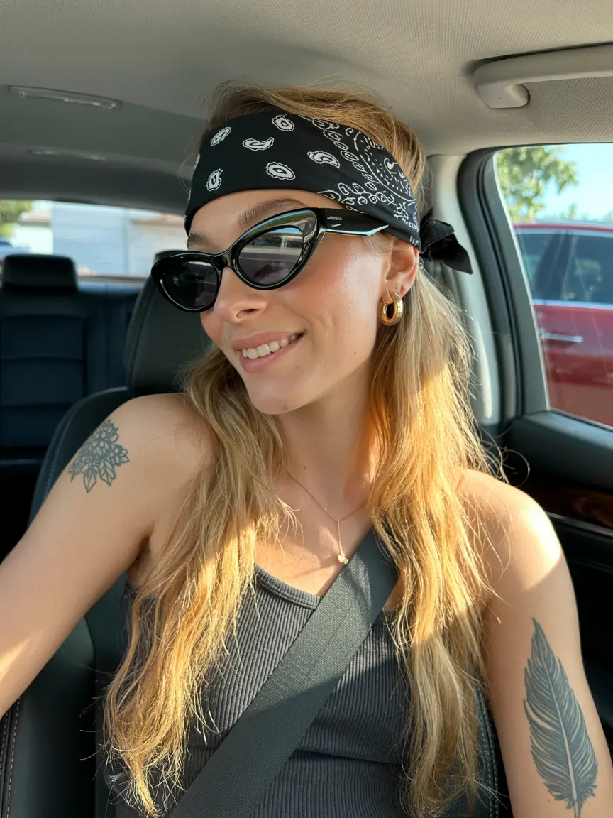 summer heads 2026 Cool girl bandana with city edge