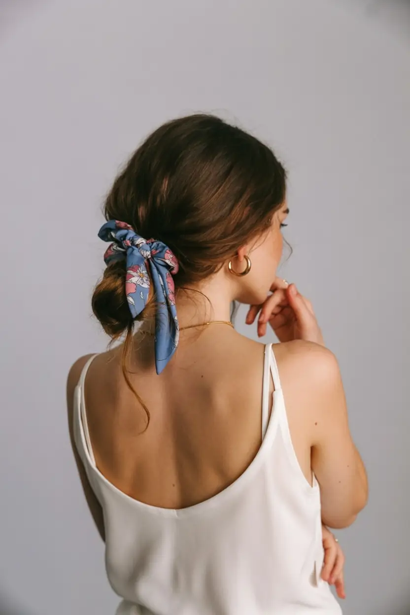summer heads 2026 Romantic scarf tie for soft minimal looks