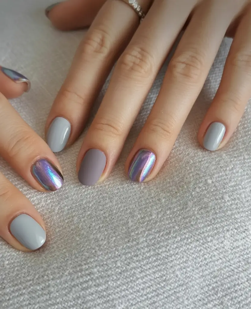 summer nail art ideas 2026 ocean theme Soft chrome tides in muted blue