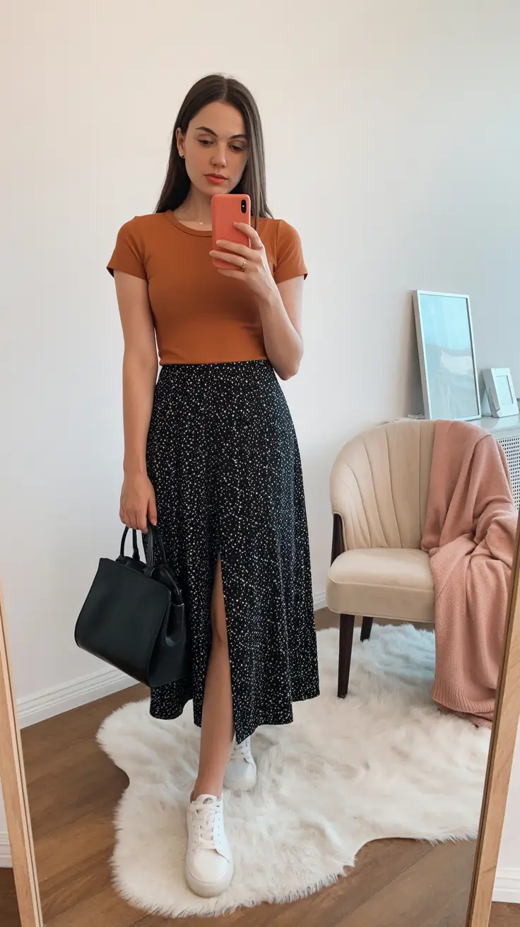 summer outfits 2026 minimal chic midi skirt for everyday summer elegance