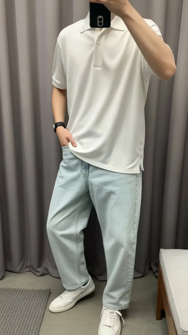 summer outfits for men 2026 Clean polo and relaxed denim modern classic