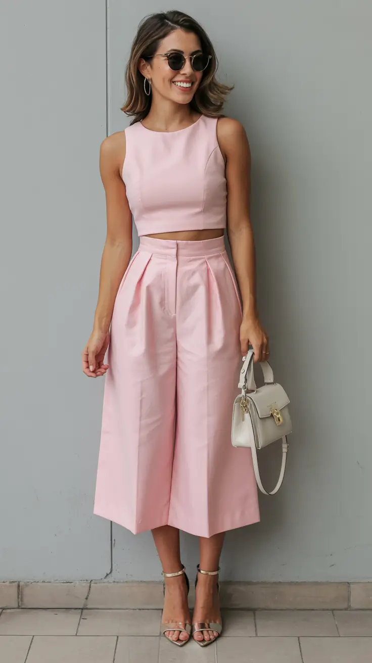Summer outfits for work 2026 Soft Pink Tailored Set for Classy Summer Office Days