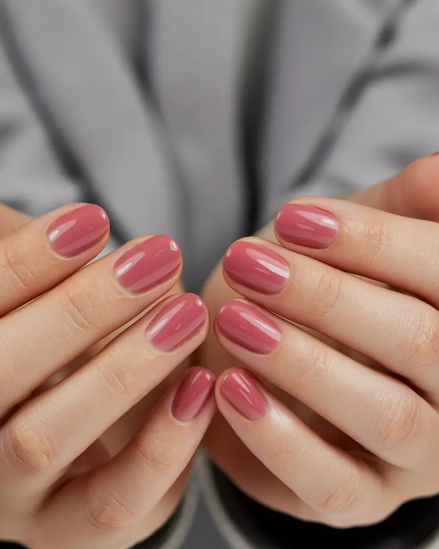 summer short nail inspo 2026 Glossy Pink Everyday Short Nails