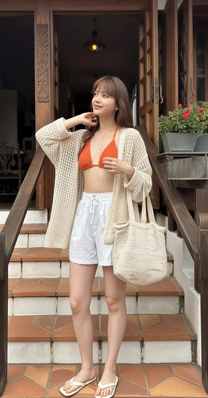 summer swimwear for women 2026 Relaxed layering with soft textures and warm tones