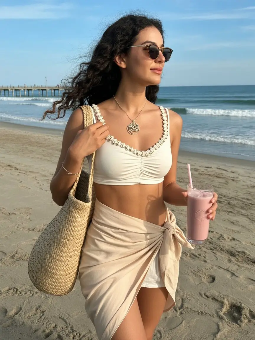 swimsuit for pool party 2026 neutral bikini coverup