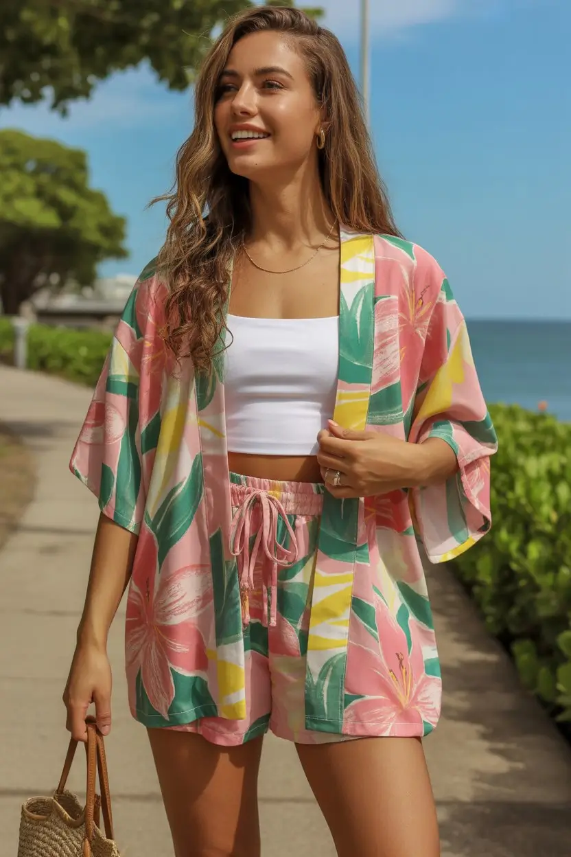 swimsuit for pool party 2026 tropical coverup outfit set