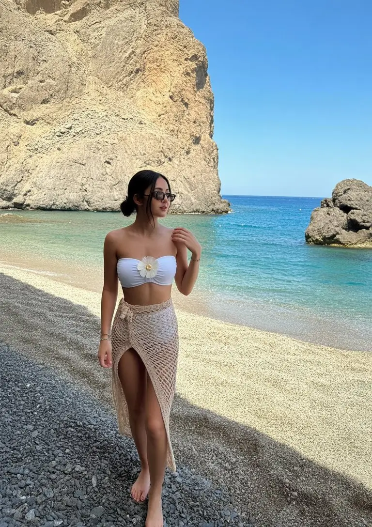 swimsuit for pool party 2026 white bikini crochet coverup