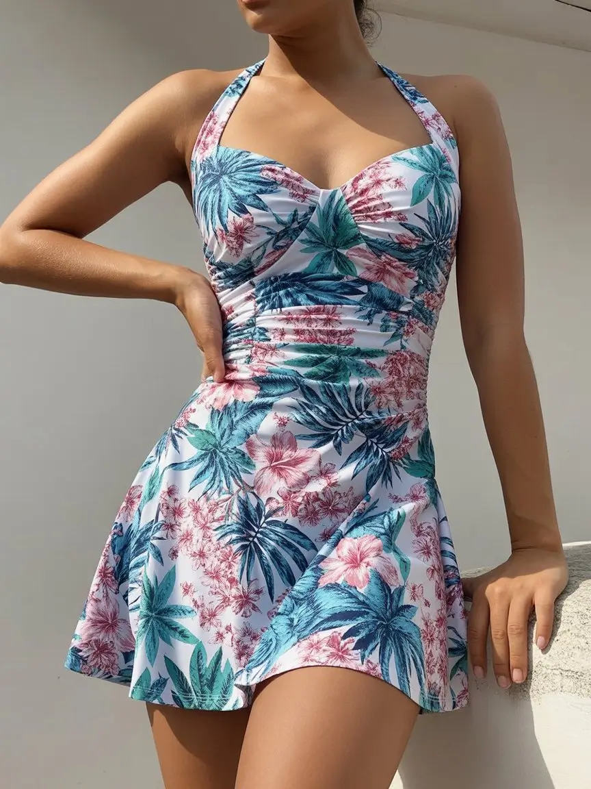 swimsuit with skirt 2026 Floral Onepiece That Feels Like a Modern Dress