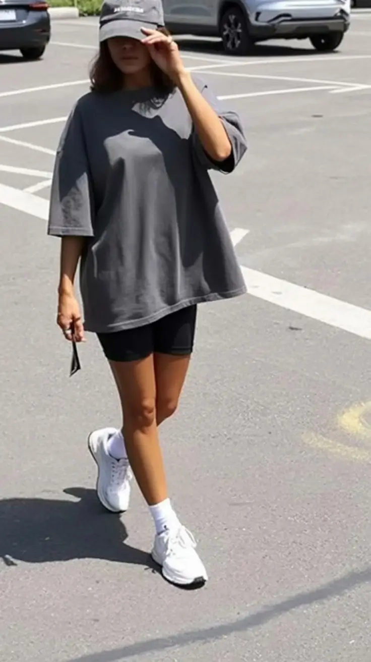 casual summer outfits for women 2026 Oversized comfort with a sporty off duty vibe