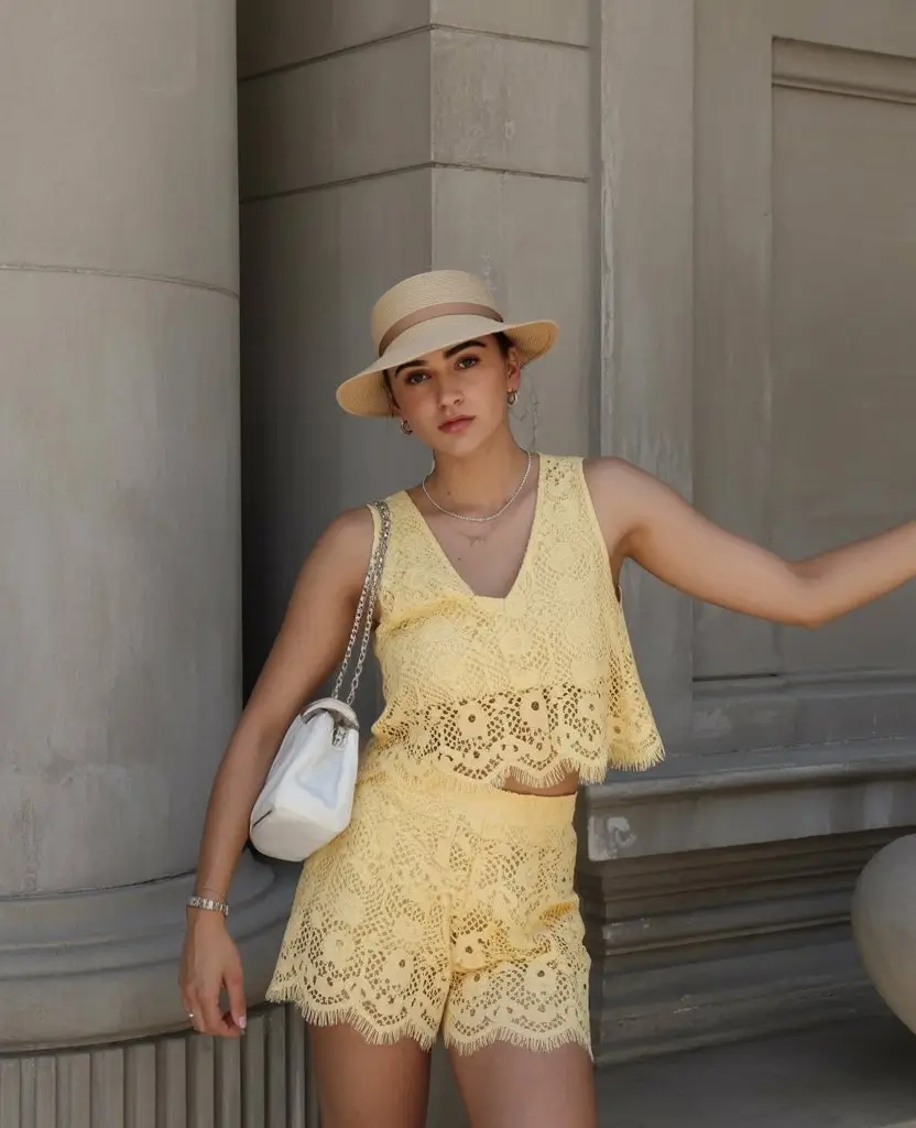 casual summer outfits for women 2026 Delicate lace textures for soft summer elegance
